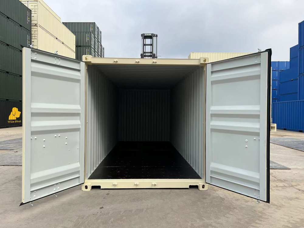 Storage available in shipping container for personal and industrial use.
